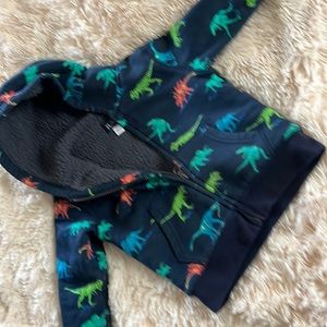 Kids dinosaur sweat jacket with fleece inside size 3T